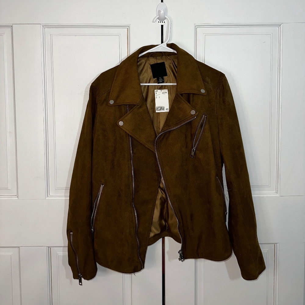Green suede Motor Jacket